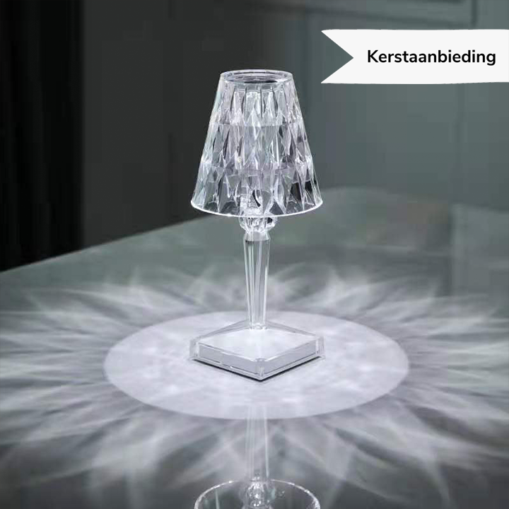 Crystal Table Lamp Wireless Dimmable LED Design - Detailed view