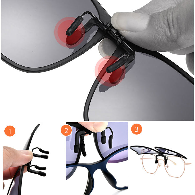 Polarized Clip-On Sunglasses Lightweight Folding Design with UV400 Protection - Product detail 9