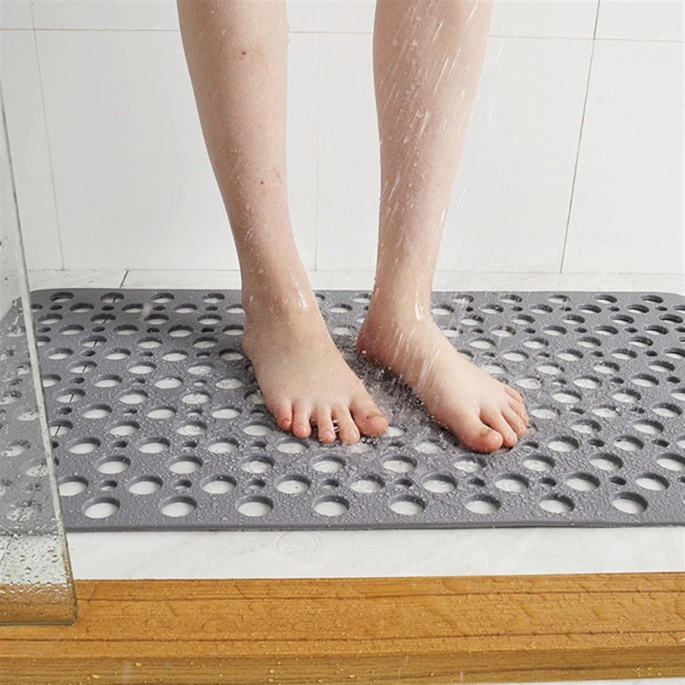 Non-Slip Shower Mat  PVC Drainage Design With Suction Cups - Detailed view
