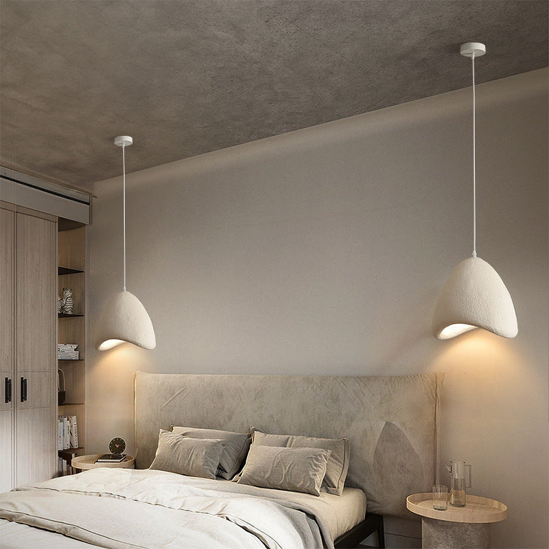 Minimalist Pendant Light Textured White Dome Design - Product detail 4
