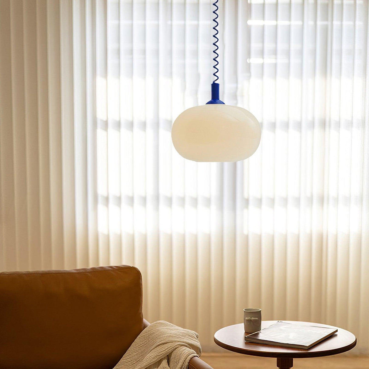 Modern Pendant Light Frosted Glass Dome Design - Product showcase