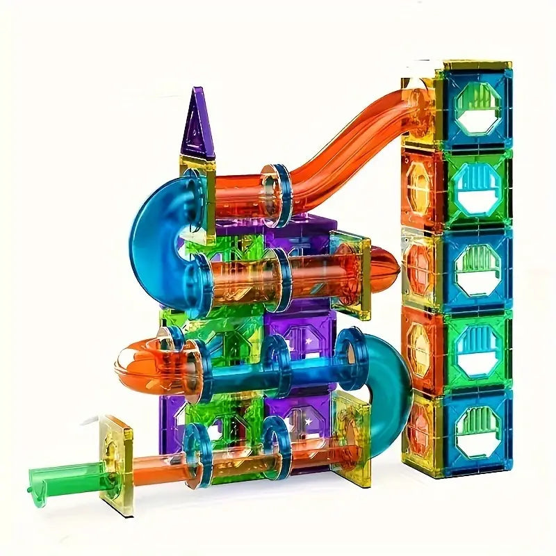 Magnetic Building Blocks With LED  Colorful STEM Construction Set - Product showcase