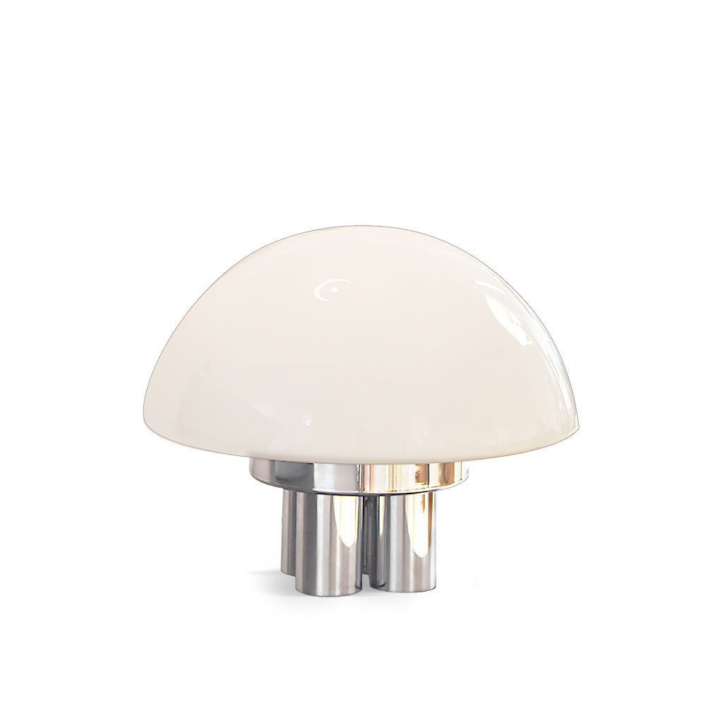 Modern Table Lamp White Glass Dome Chrome Base - Product detail 21