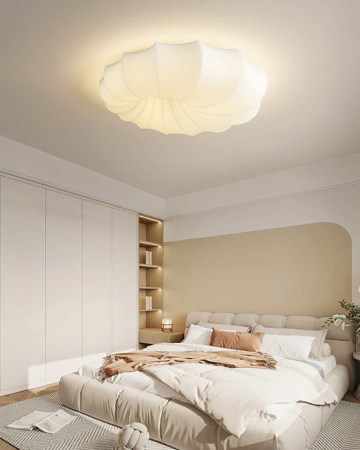 Modern Shell Ceiling Light Sculpted Wave Design - Product detail 11