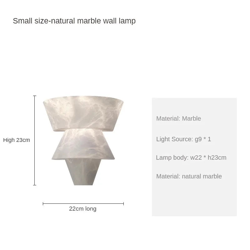 Natural Marble Wall Light Modern Geometric Stone Design - Product detail 7