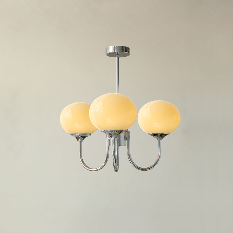 Modern Globe Chandelier Pink Glass with Brass Arms - Product detail 65