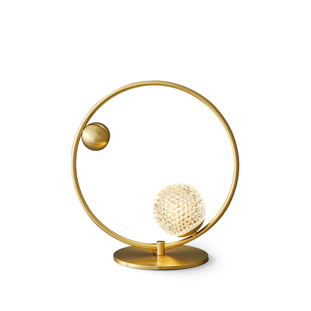 Modern Glass Table Lamp Brass Ring Design with Spherical Diffusers - Product detail 20