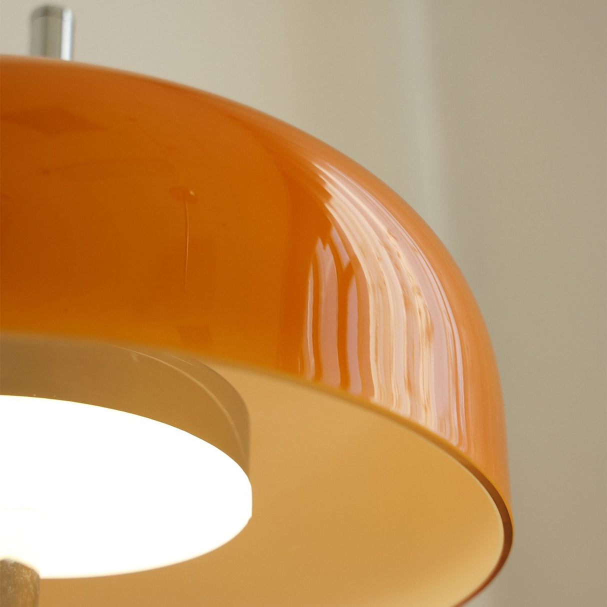 Modern LED Table Lamp Orange Glass Dome Chrome Base - Product detail 27