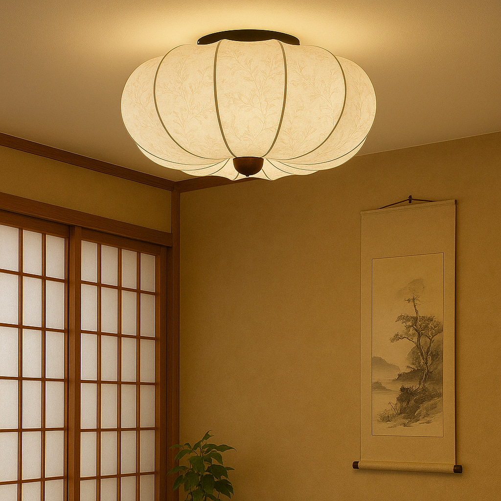 Medieval Ceiling Light Silk Fabric Lantern Design - Product detail 4