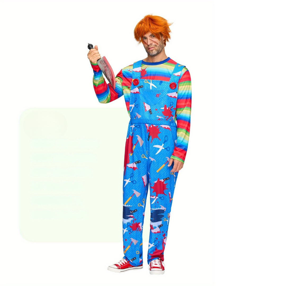 Halloween Horror Costume  Striped Jumper With Bloody Pattern - Product showcase