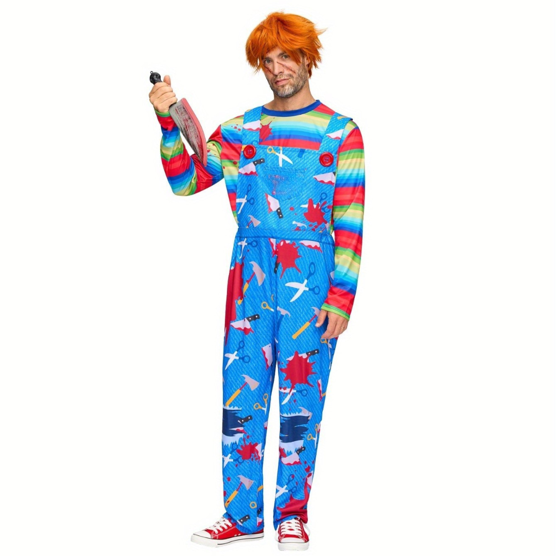 Halloween Horror Costume  Striped Jumper With Bloody Pattern - Product example