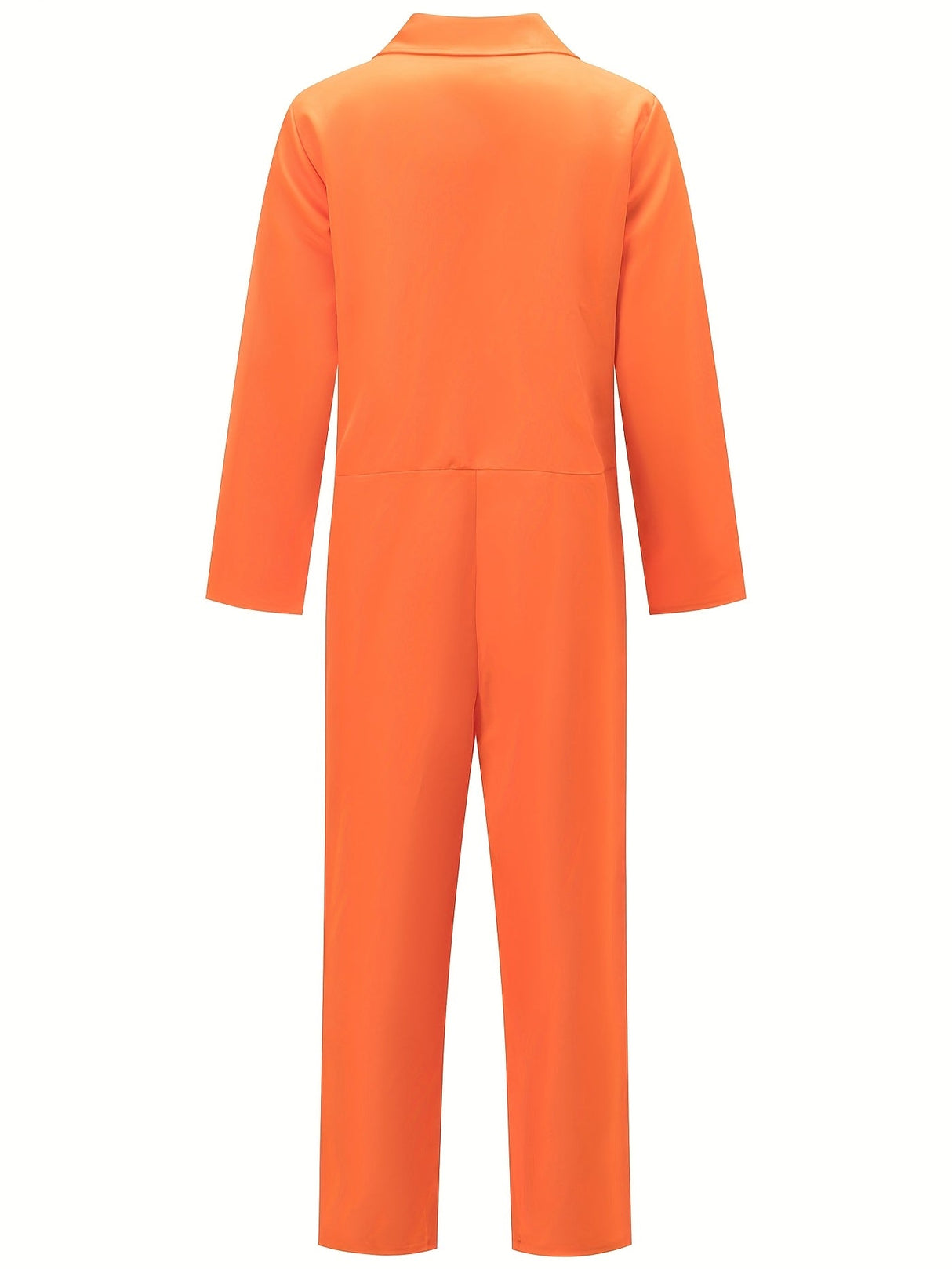 Halloween Prison Jumpsuit Orange Zip-Front Costume - Product detail 5