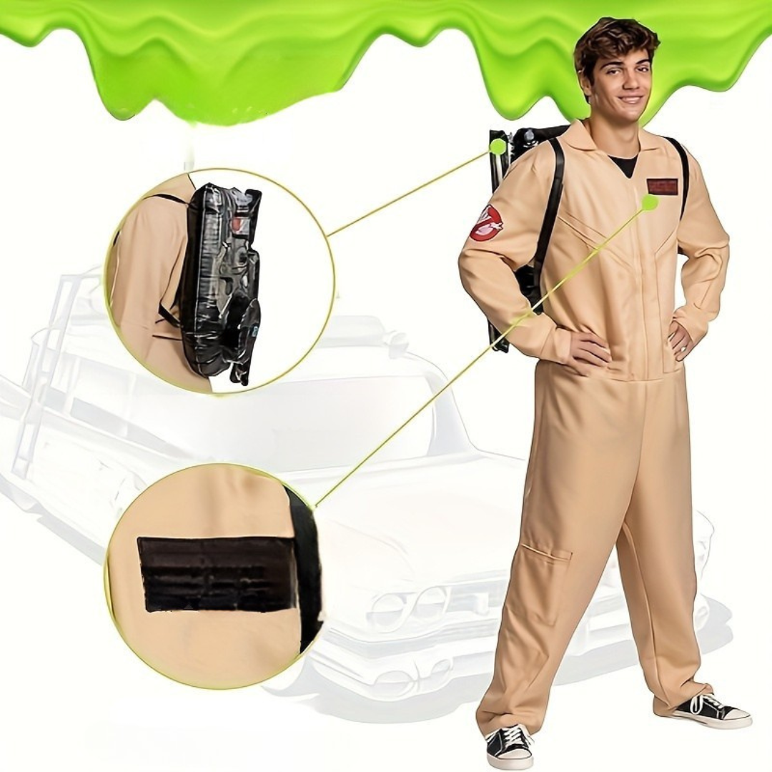 Halloween Costume Jumpsuit  Utility Style Beige Coveralls - Product example