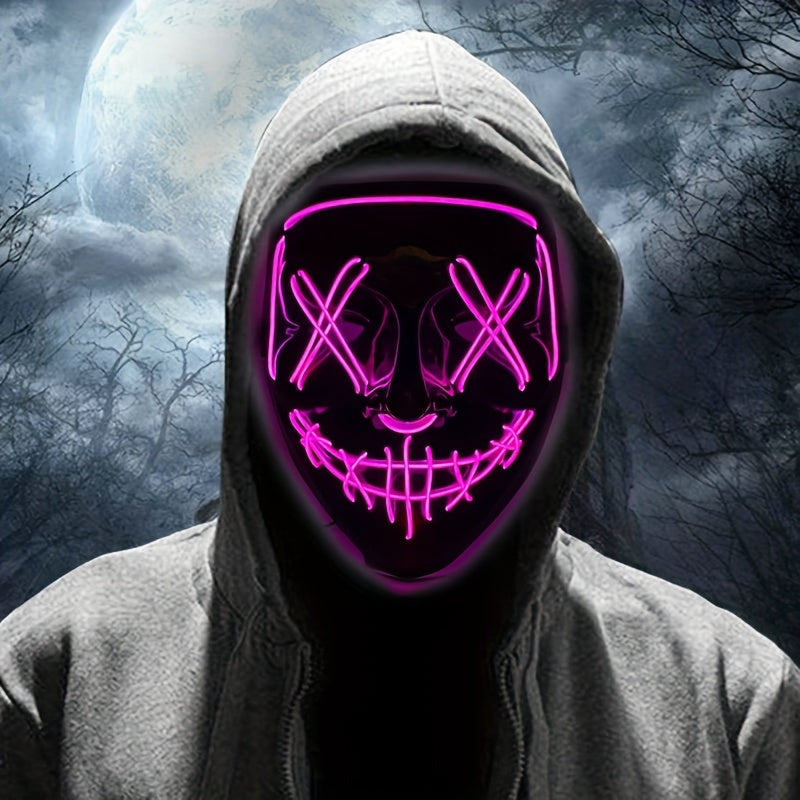 LED Halloween Mask  Anonymous Red Glow Design - Product detail 9