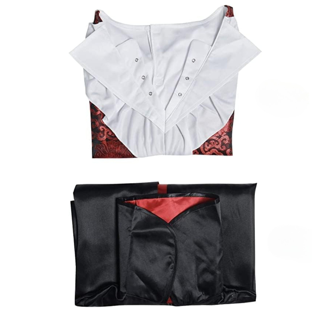 Gothic Vampire Costume  Embroidered Vest with Cape - Product detail 5