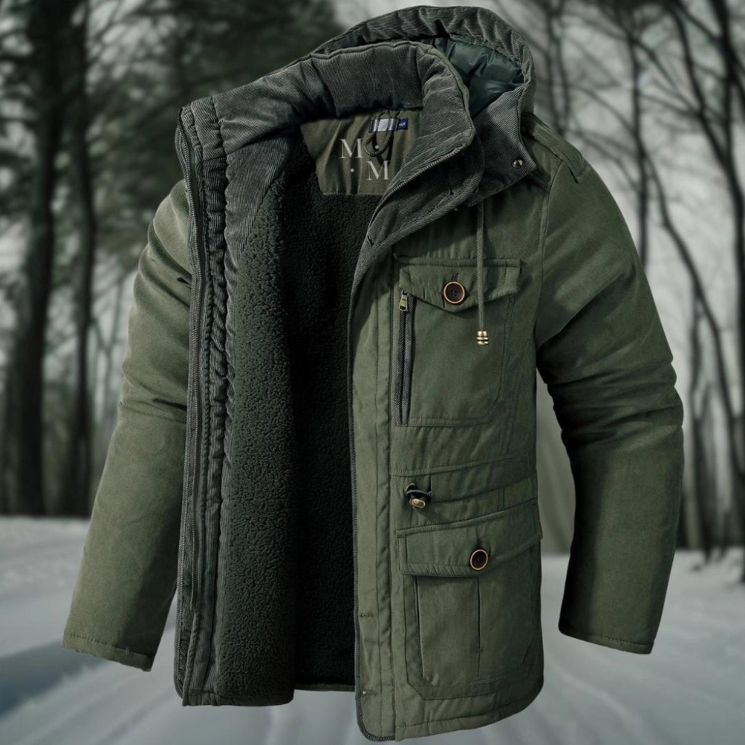 Utility Winter Parka Sherpa Lined Mens Jacket - Detailed view