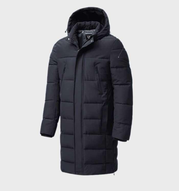 Mens Winter Parka Waterproof Quilted Hooded Coat - Product example
