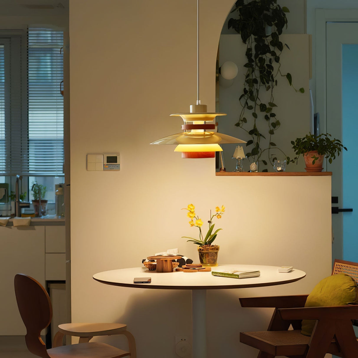Modern Pendant Light Layered Metal Disc Design - Product detail 5