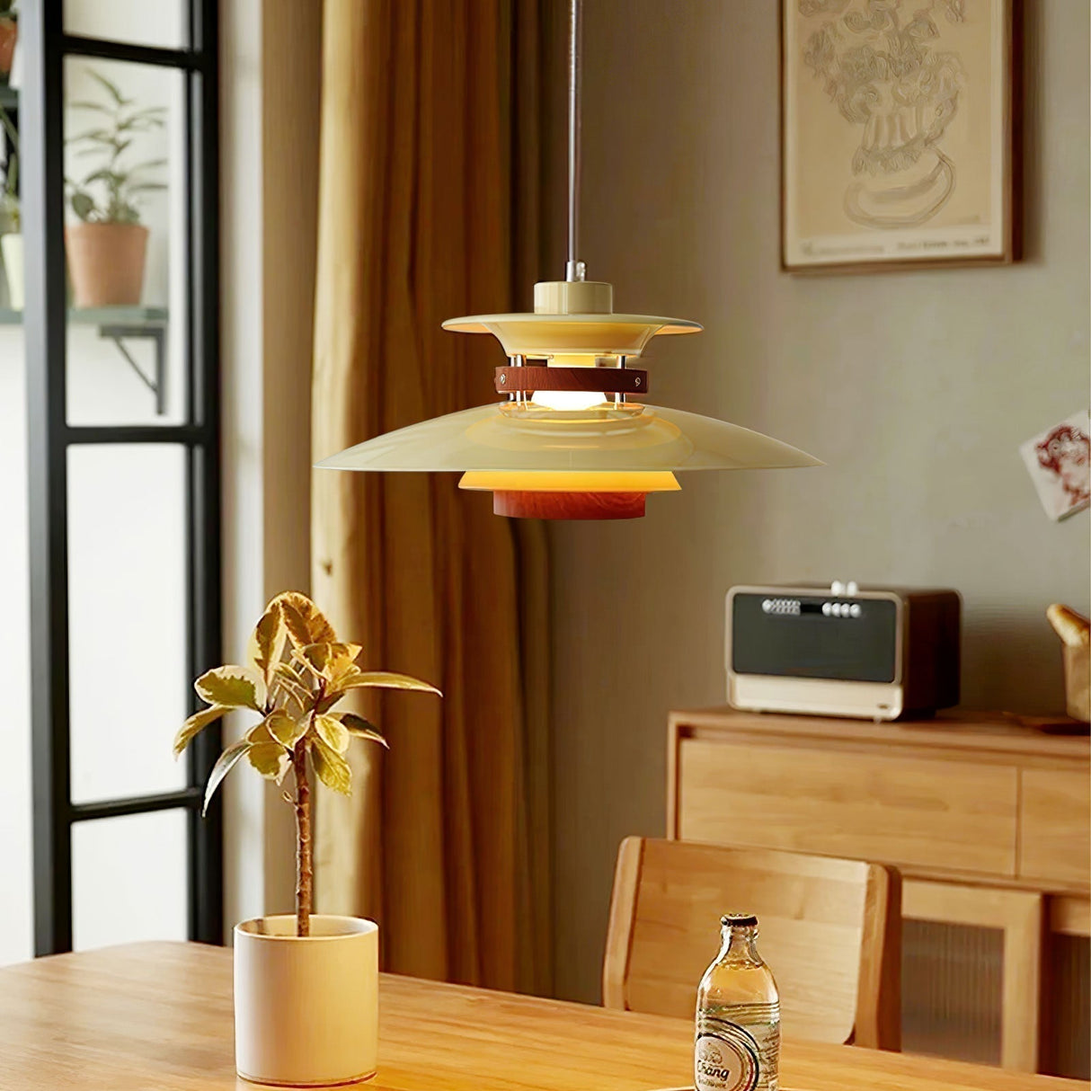 Modern Pendant Light Layered Metal Disc Design - Product showcase
