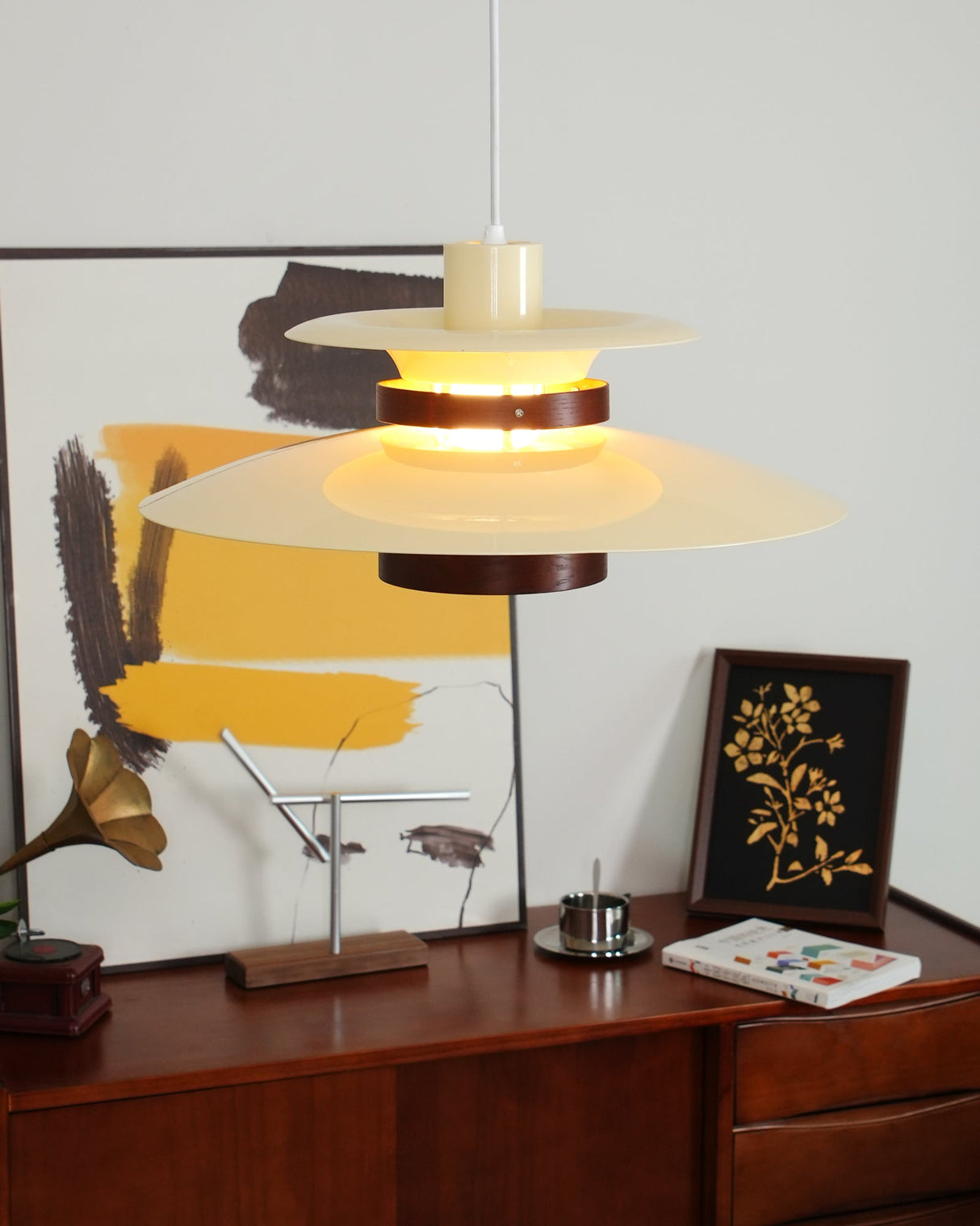 Modern Pendant Light Layered Metal Disc Design - Product detail 4