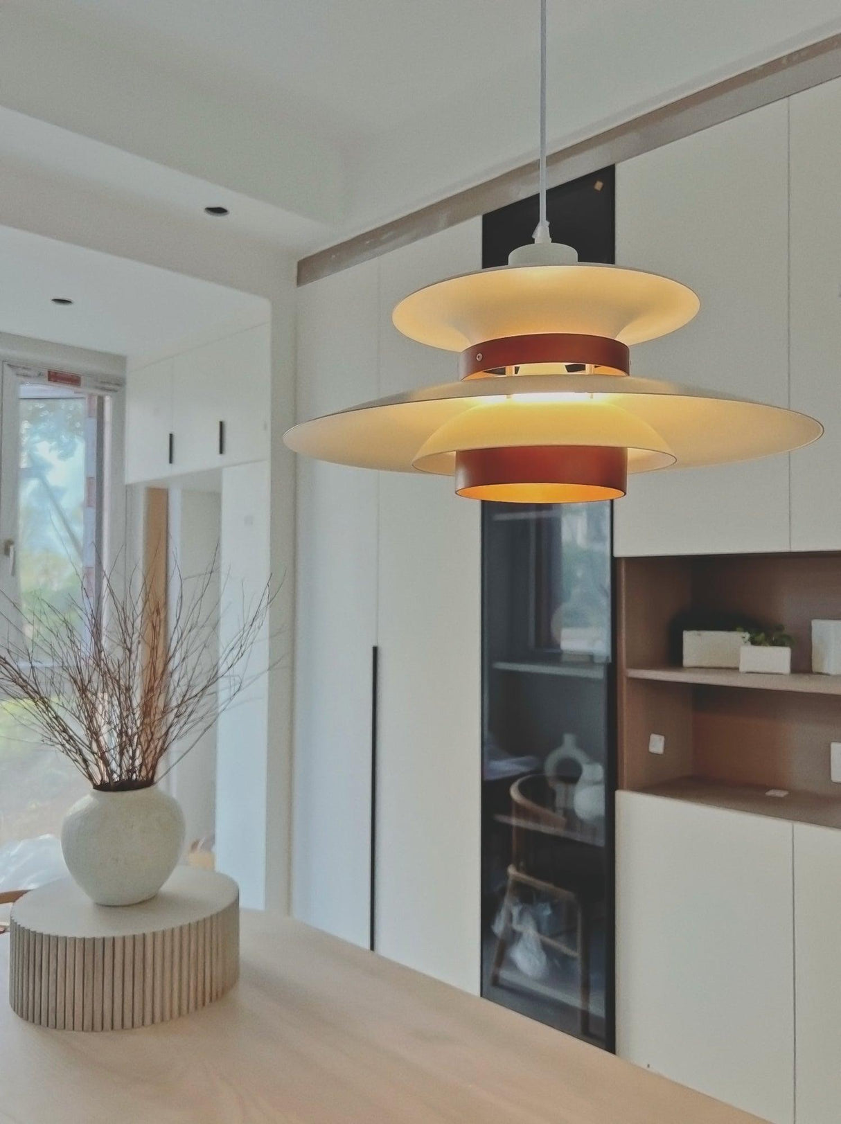 Modern Pendant Light Layered Metal Disc Design - Product detail 21