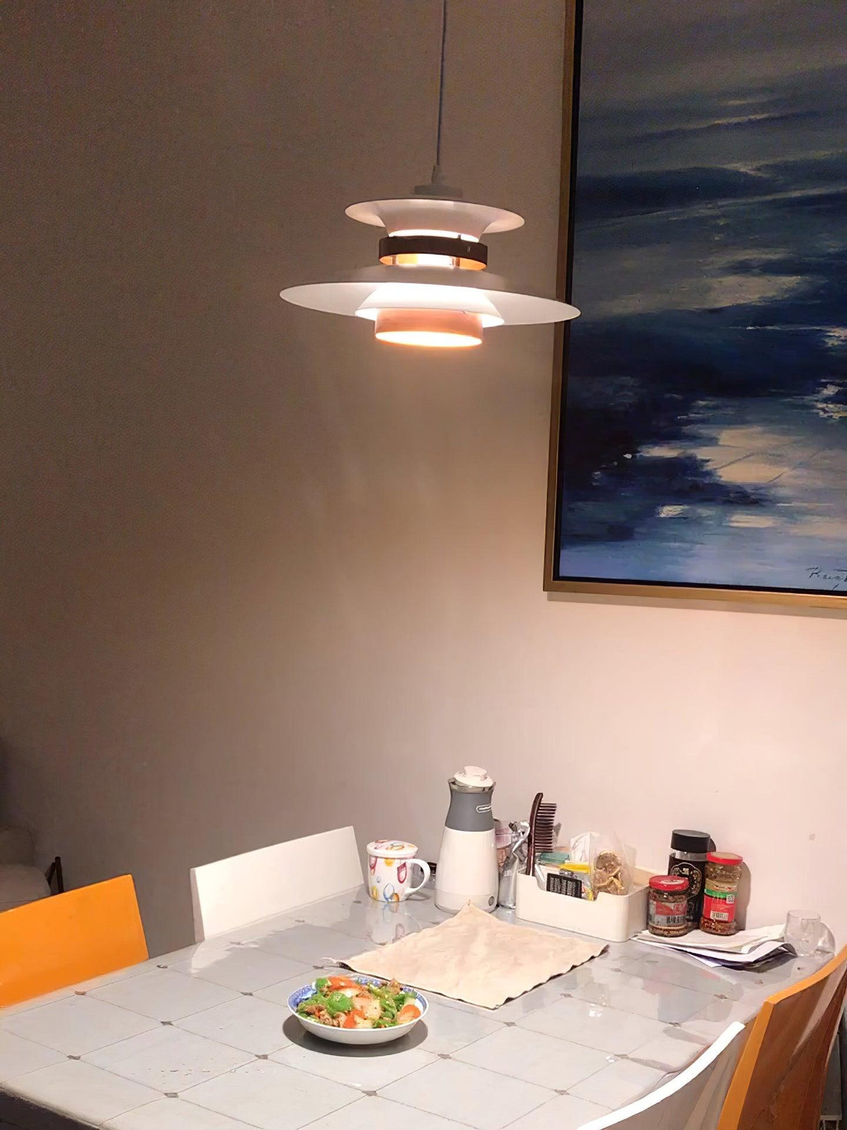 Modern Pendant Light Layered Metal Disc Design - Product detail 23