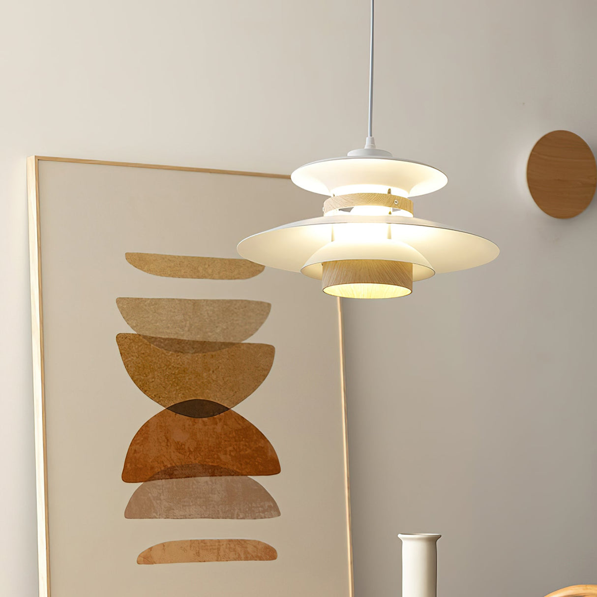 Modern Pendant Light Layered Metal Disc Design - Product detail 43