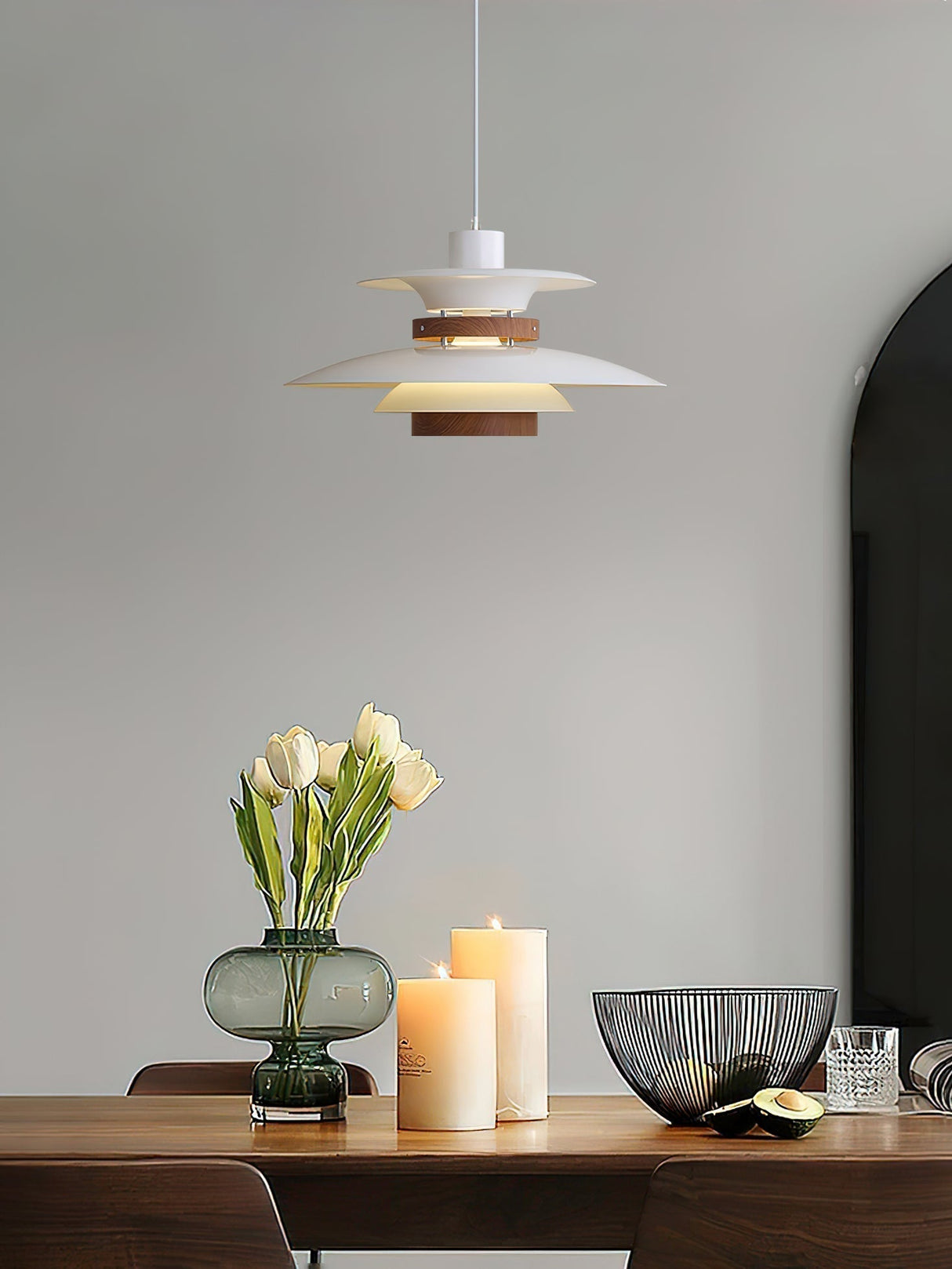 Modern Pendant Light Layered Metal Disc Design - Product detail 33