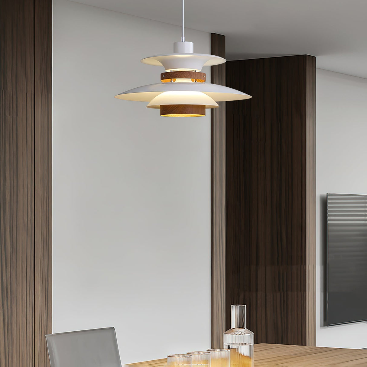 Modern Pendant Light Layered Metal Disc Design - Product detail 12