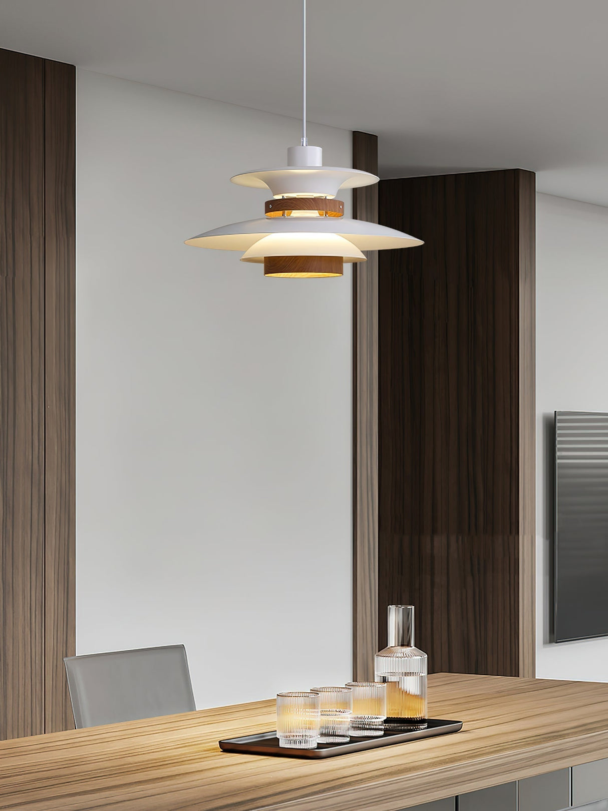 Modern Pendant Light Layered Metal Disc Design - Product detail 34