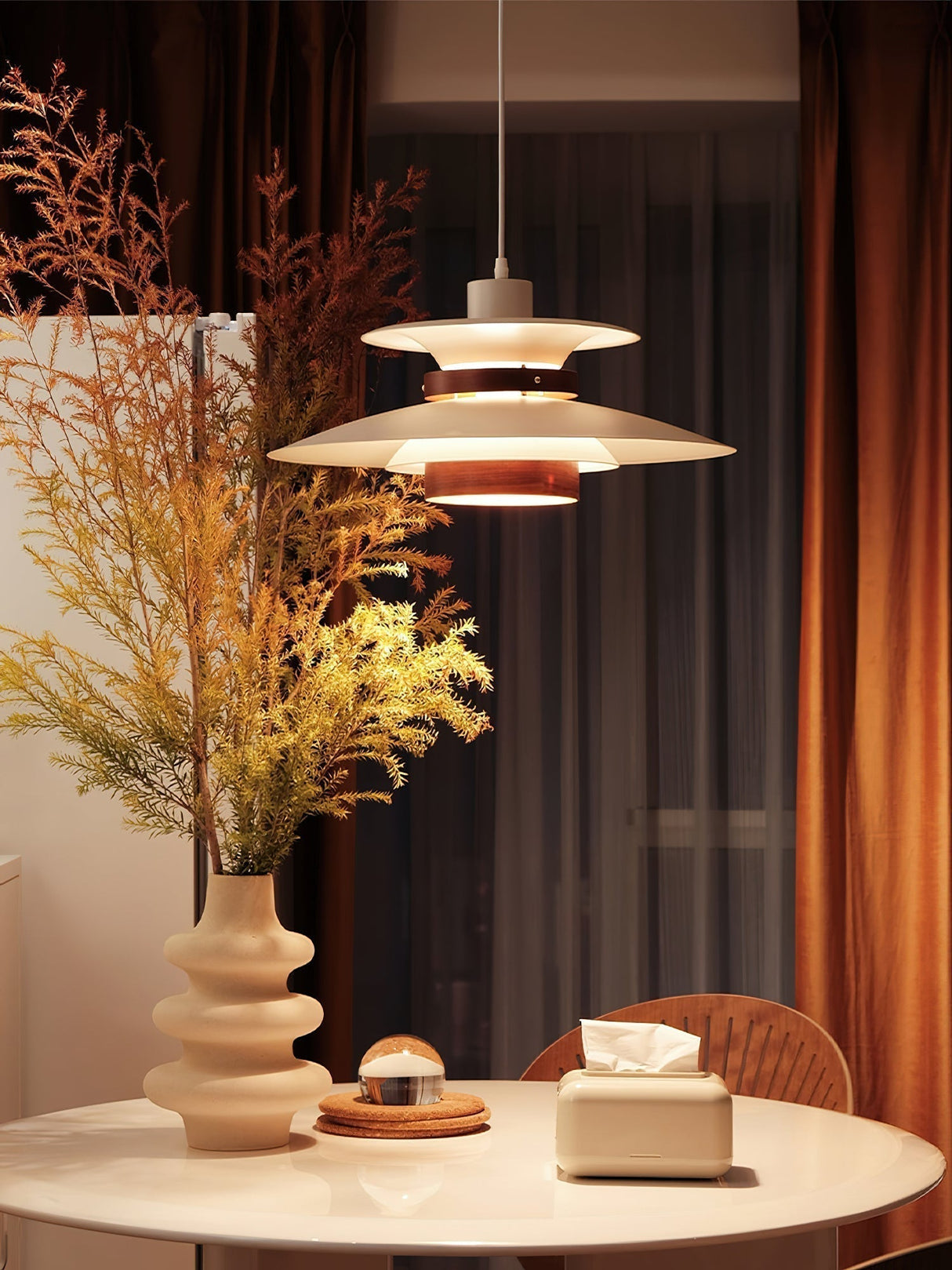 Modern Pendant Light Layered Metal Disc Design - Product detail 35
