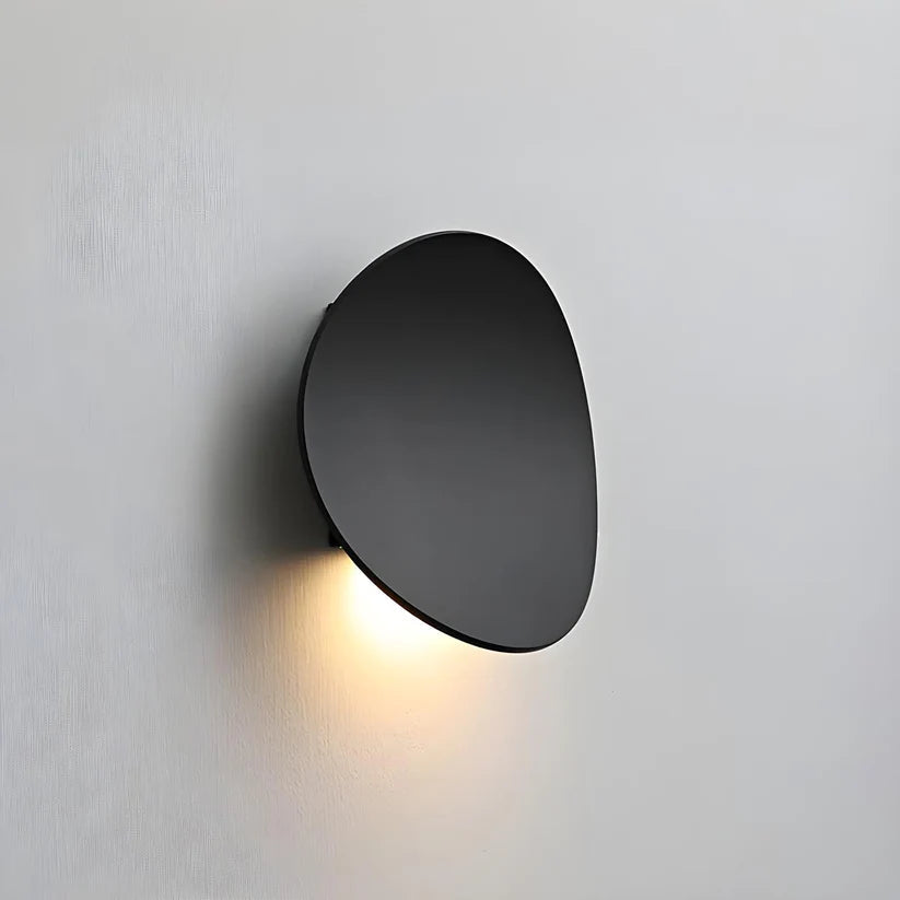 Modern LED Wall Lamp Curved Metal Disc Design - Product showcase