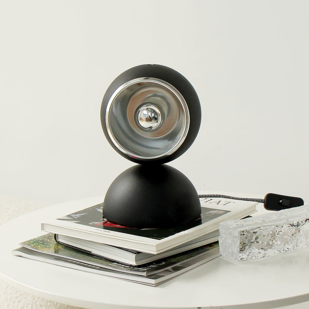 Modern Glass Table Lamp Spherical Chrome Design - Product detail 33