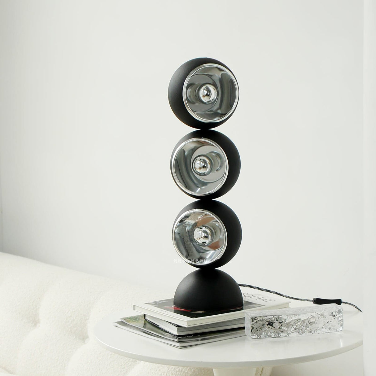 Modern Glass Table Lamp Spherical Chrome Design - Product detail 37