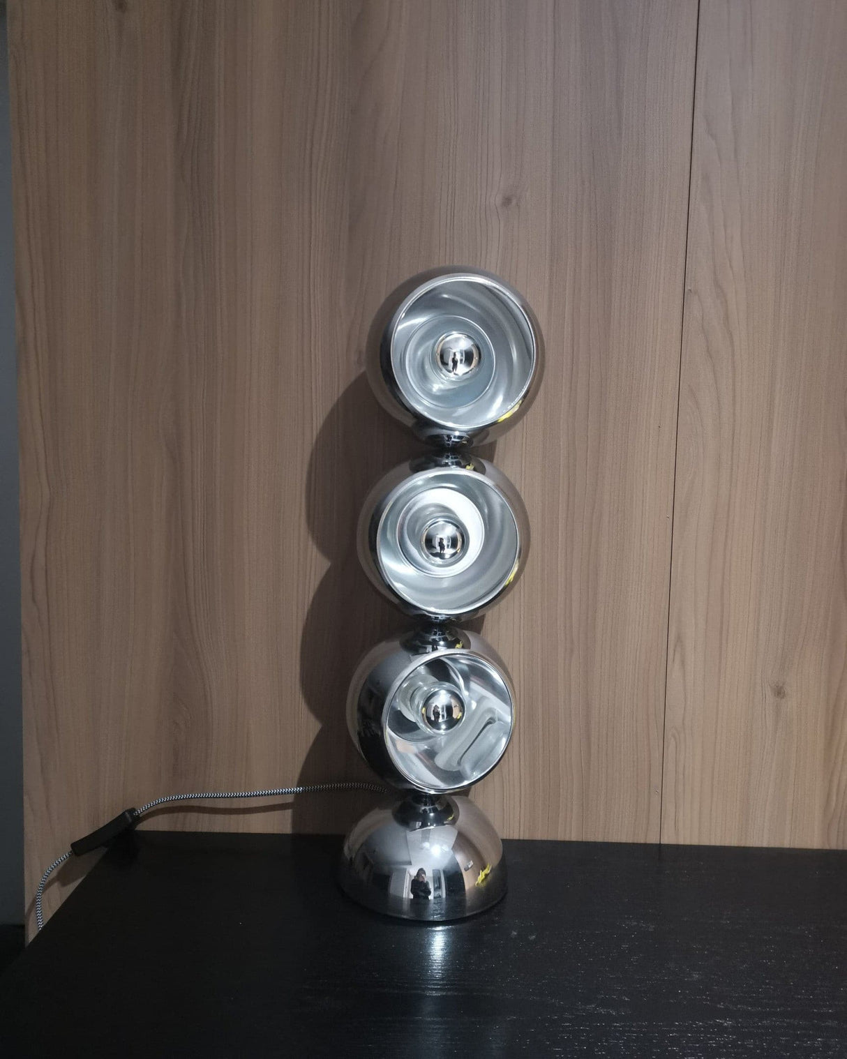 Modern Glass Table Lamp Spherical Chrome Design - Product detail 6
