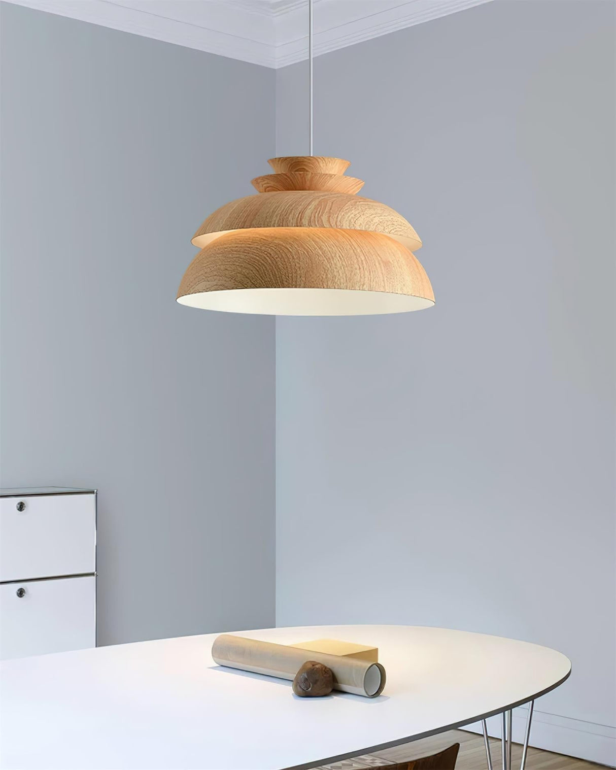 Scandinavian Pendant Light Layered Wood Design - Product detail 10