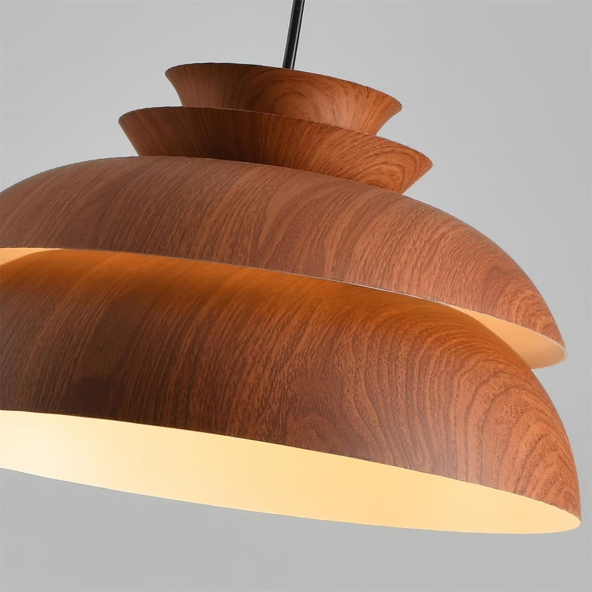 Scandinavian Pendant Light Layered Wood Design - Product detail 12