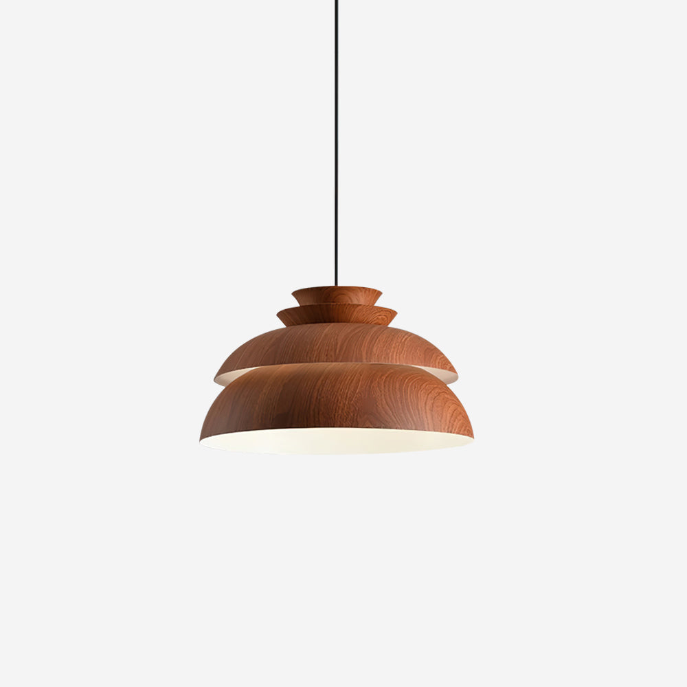 Scandinavian Pendant Light Layered Wood Design - Product showcase