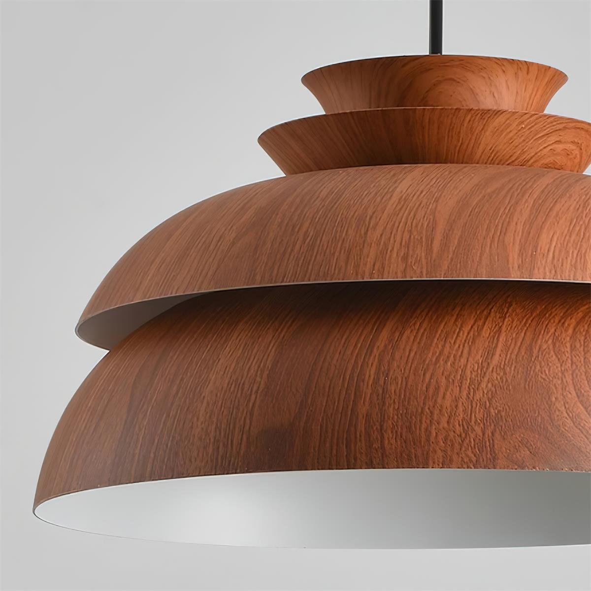 Scandinavian Pendant Light Layered Wood Design - Product detail 11