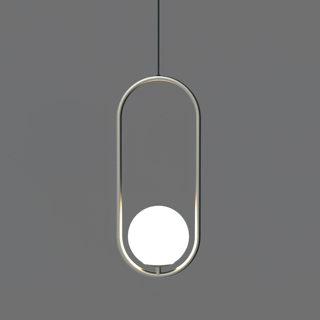 Modern Globe Pendant Light  Brushed Gold Arc Frame - Product detail 52