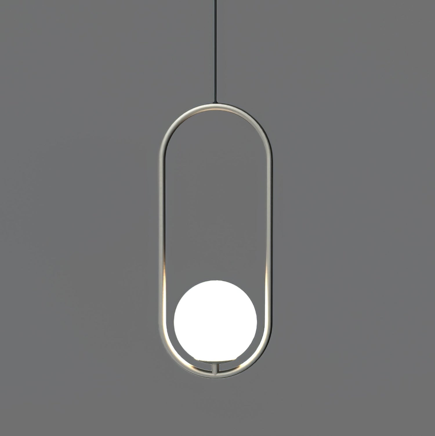 Modern Globe Pendant Light  Brushed Gold Arc Frame - Product detail 52