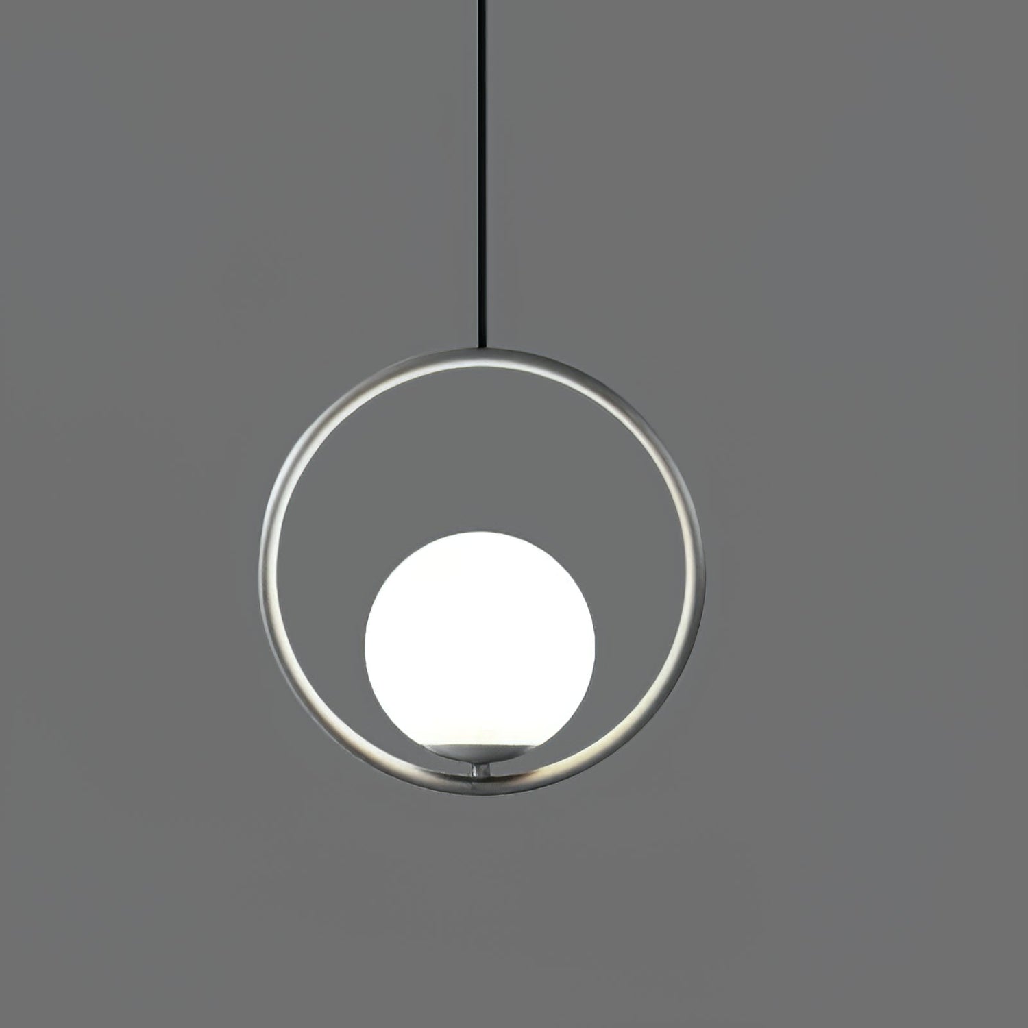 Modern Globe Pendant Light  Brushed Gold Arc Frame - Product detail 51