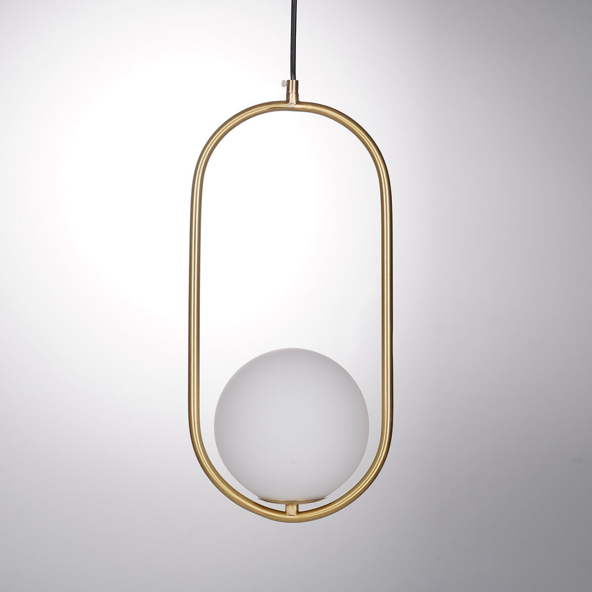 Modern Globe Pendant Light  Brushed Gold Arc Frame - Product detail 55