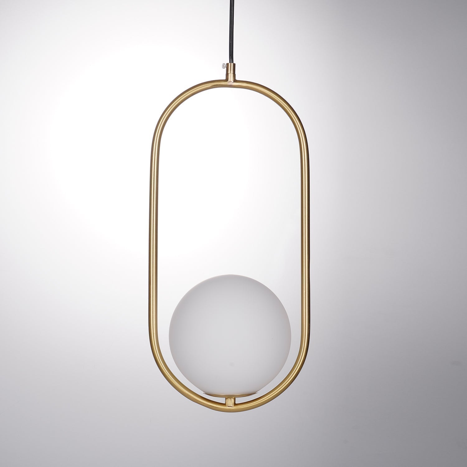 Modern Globe Pendant Light  Brushed Gold Arc Frame - Product detail 55