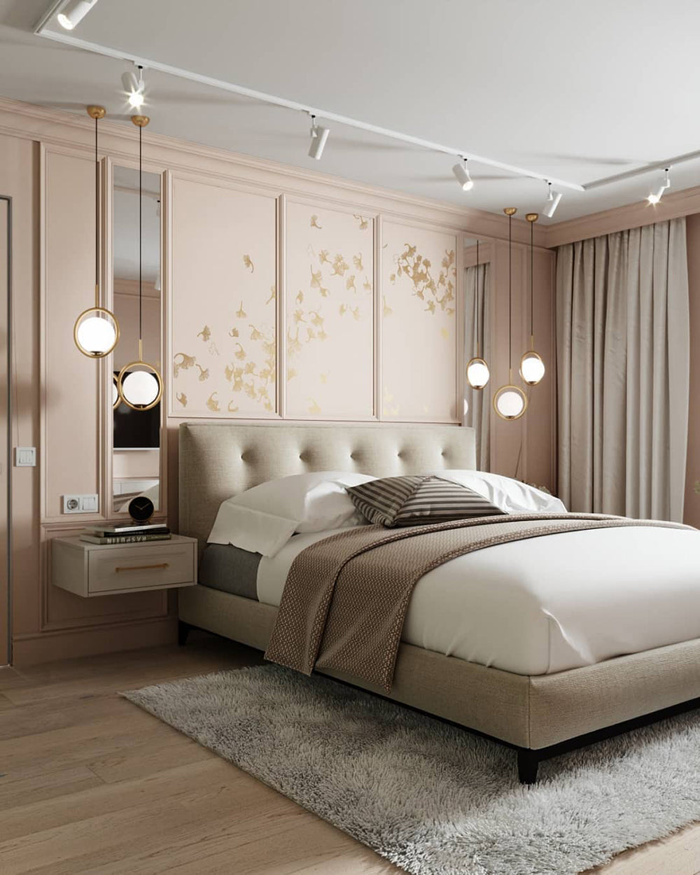 Modern Globe Pendant Light  Brushed Gold Arc Frame - Product detail 76