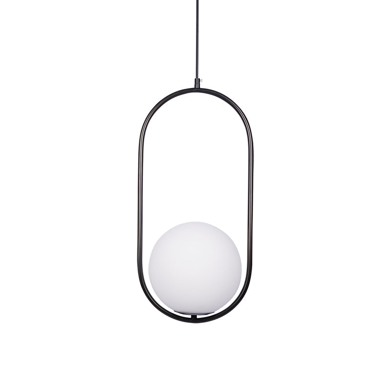 Modern Globe Pendant Light  Brushed Gold Arc Frame - Product detail 109
