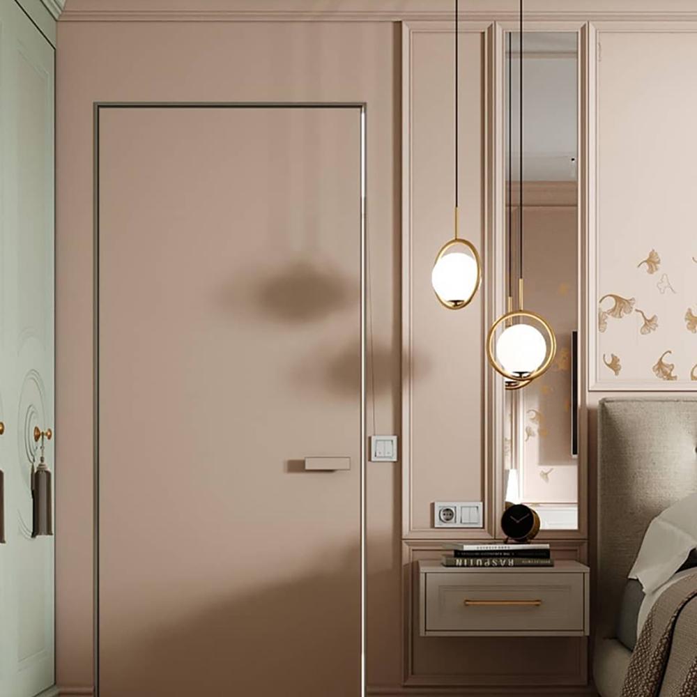 Modern Globe Pendant Light  Brushed Gold Arc Frame - Product detail 84