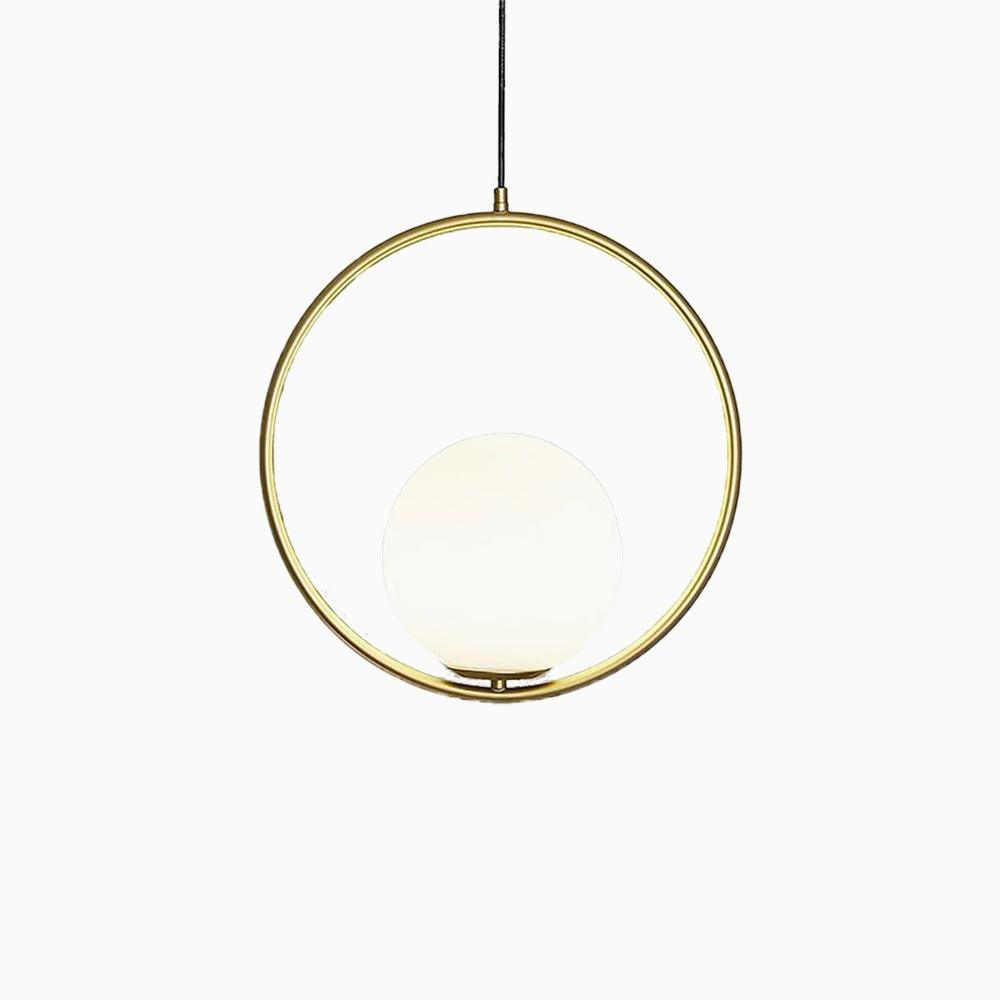 Modern Globe Pendant Light  Brushed Gold Arc Frame - Product detail 29