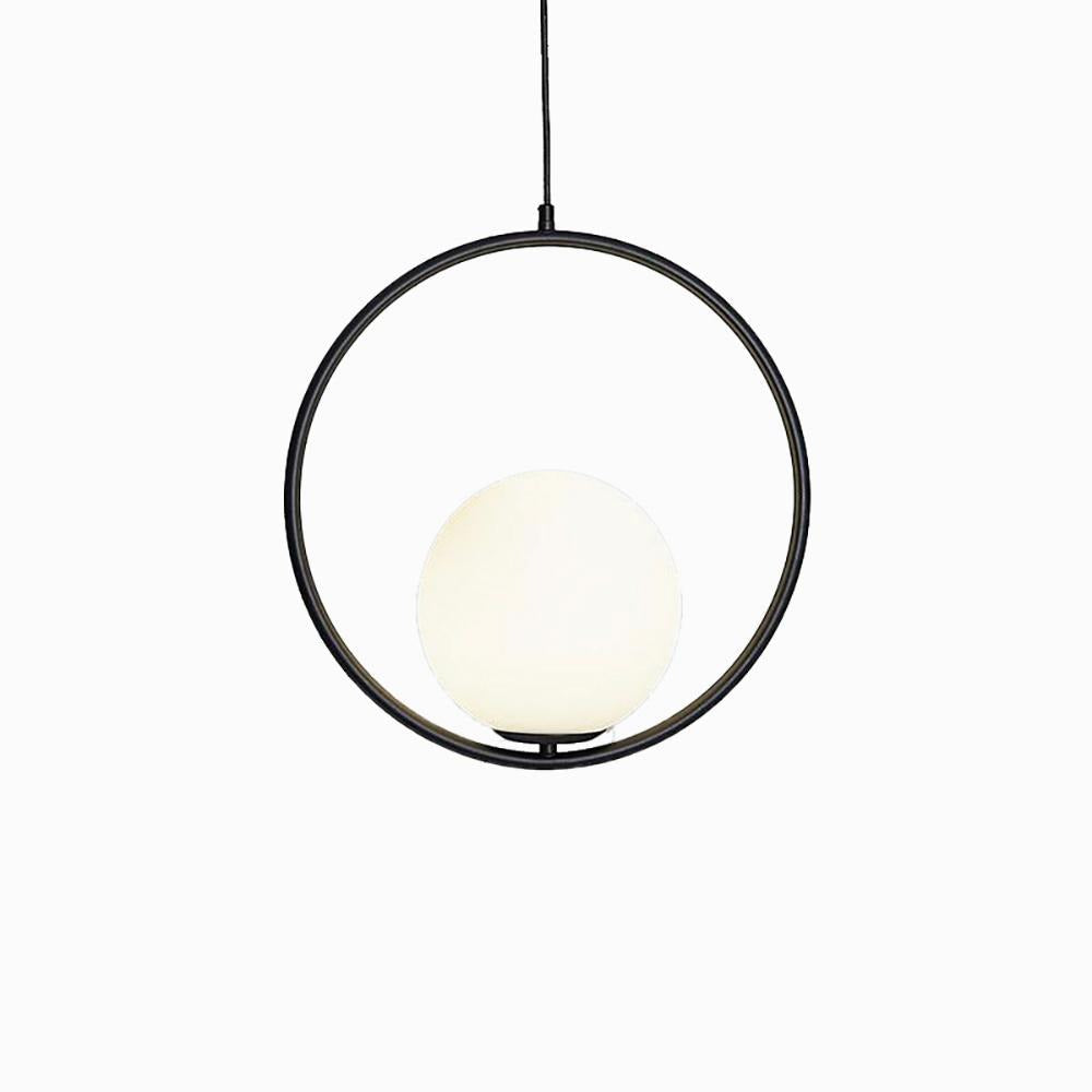 Modern Globe Pendant Light  Brushed Gold Arc Frame - Product detail 30
