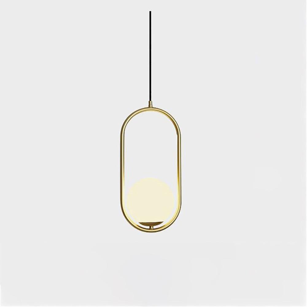 Modern Globe Pendant Light  Brushed Gold Arc Frame - Product detail 33